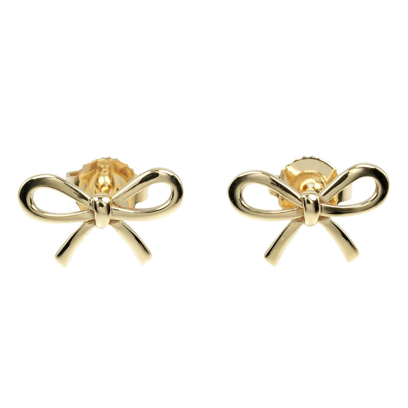 [Tiffany & co.]TIFFANY&Co.
 Ribbon earrings 
 18KYellow Gold Approximately 2g Ribbon Ladies A Rank