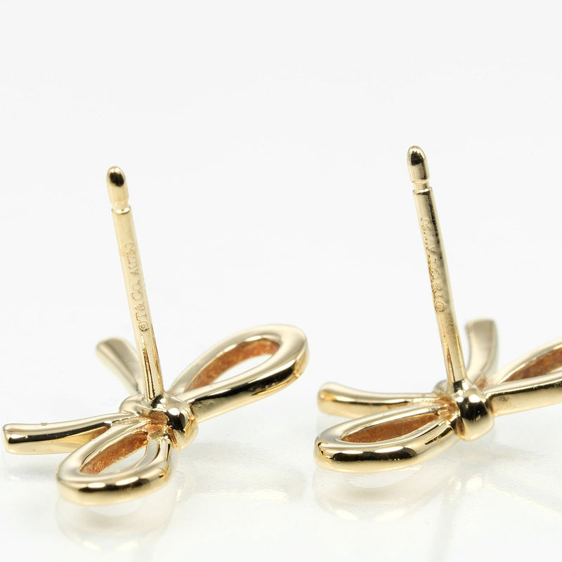 [Tiffany & co.]TIFFANY&Co.
 Ribbon earrings 
 18KYellow Gold Approximately 2g Ribbon Ladies A Rank