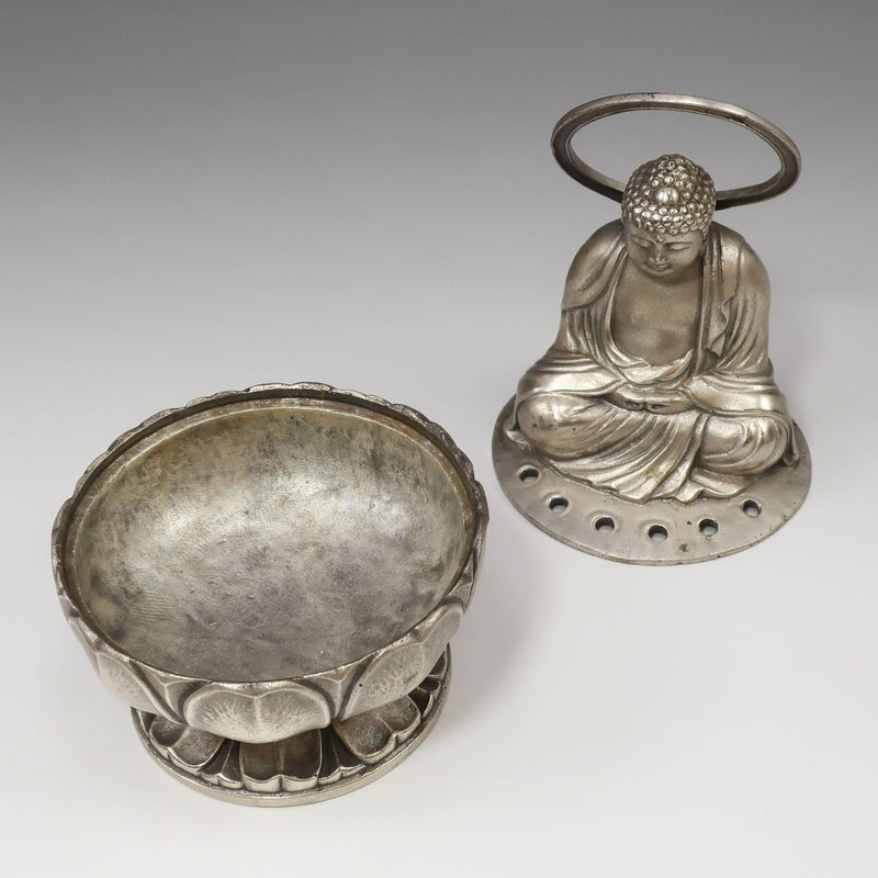 内島一平 ( 青鳳 ) 造 銀製 大佛香炉 銀 骨董品 – NISHIKINO VINTAGE KYOTO