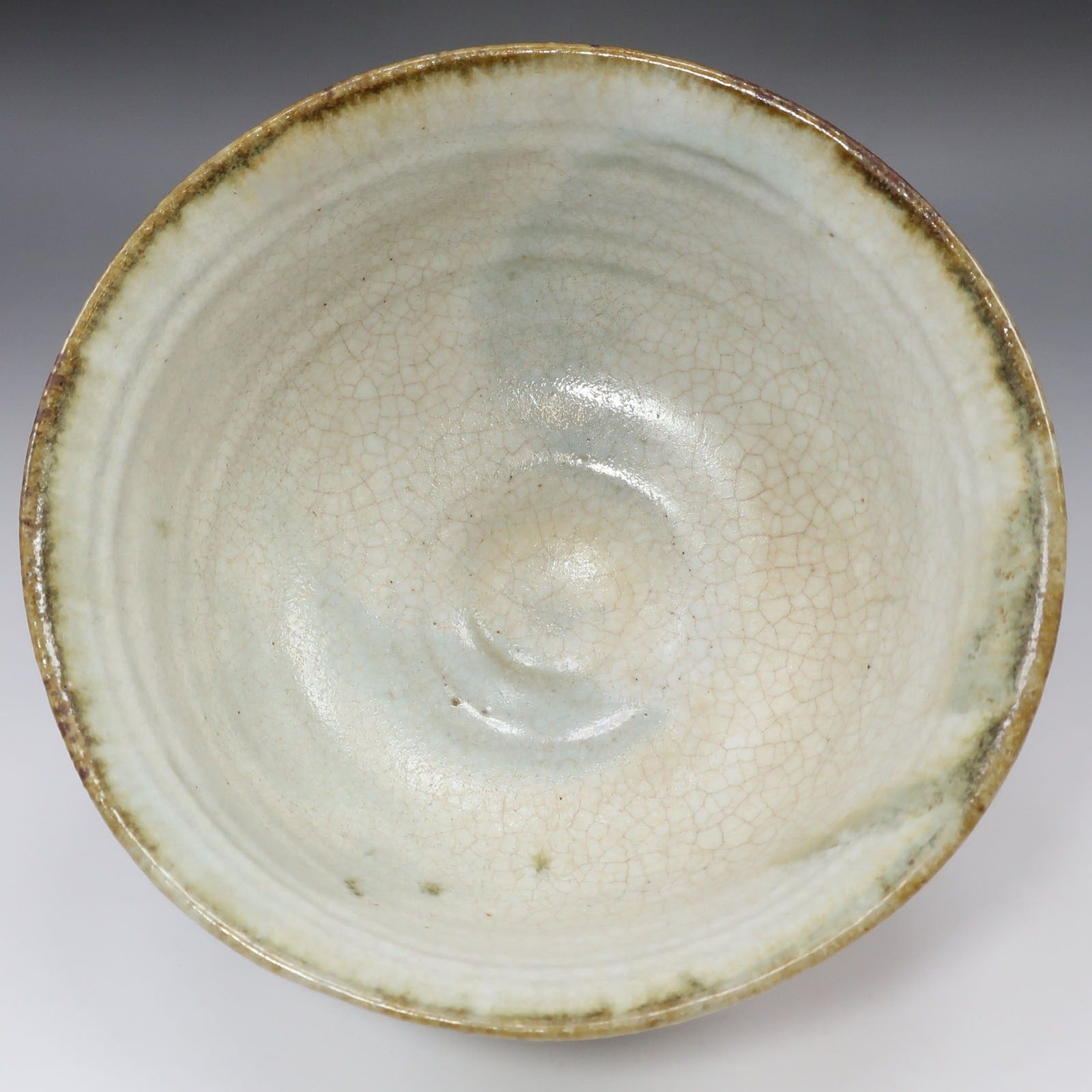 人間国宝 藤本能道 】 造 『 廣瀬義之識箱 』赤絵花文 茶碗 陶磁器