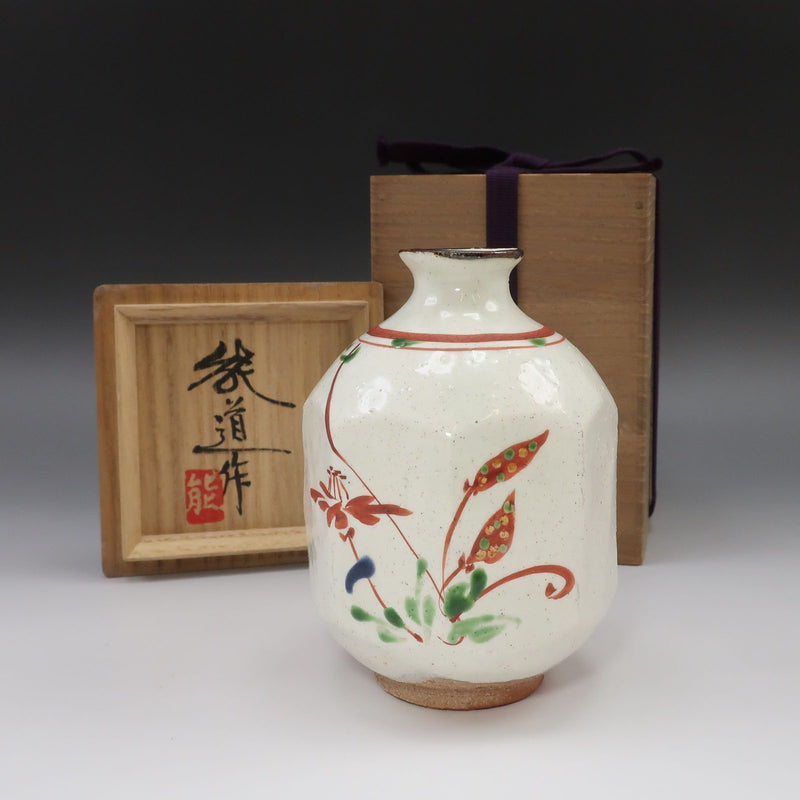 人間国宝 藤本能道 】 造 赤絵徳利 陶磁器 酒器 – NISHIKINO VINTAGE KYOTO