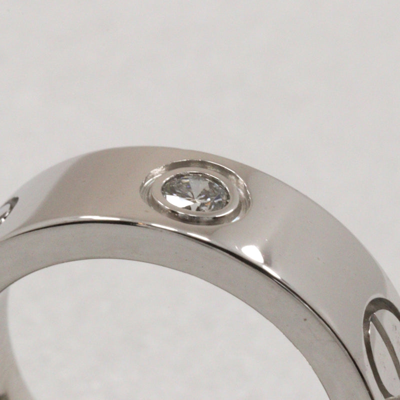 [Cartier] Cartier 
 Love Ring No. 7.5 Ring
 Half diamond 18KWhite Gold x Diamond about 8.0g Love Ring Ladies A Rank