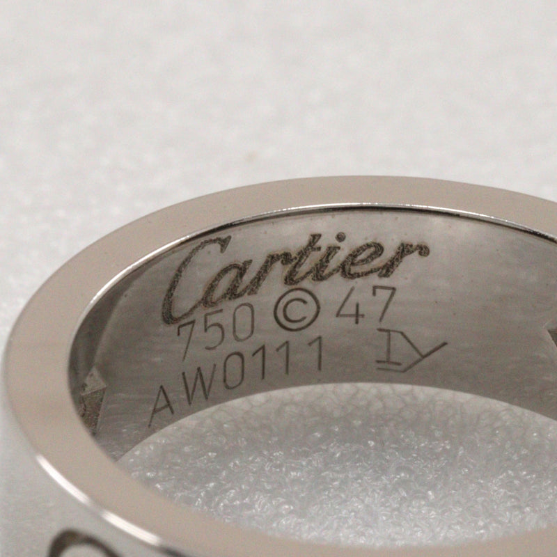 【CARTIER】カルティエ
 ラブリング 7.5号 リング・指輪
 ハーフダイヤ K18ホワイトゴールド×ダイヤモンド 約8.0g Love Ring レディースAランク