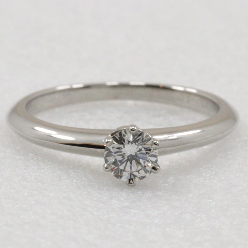 [Tiffany & co.]TIFFANY&Co.
 Solitaire No. 9 Ring
 PT950 Platinum x Diamond 0.25 engraved about 3.2g Solitaire Ladies A rank