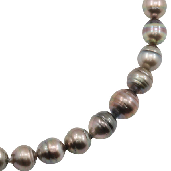 Baroque pearl Necklace
8.8-11.4mm Black Pearl (Black Cultured Pearl）×Silver Approximately 53.7g BAROQUE PEARL Ladies A Rank