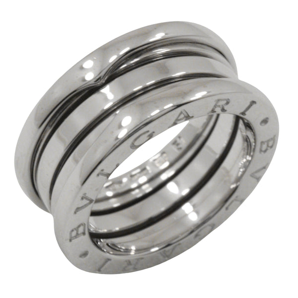 [Bvlgari] bulgari 
 B-cero1 10.5 anillo / anillo 
 Beezero Wan 3 Band 18KOro blanco aproximadamente 11.2g b-cero1 damas un rango