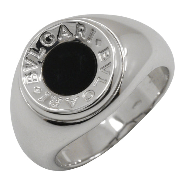 [BVLGARI] Bulgari 
 Bvlgari Bvlgari No. 16 Ring
 18KWhite Gold x Onyx Approximately 13.7g BVLGARI BVLGARI Unisex A-Rank