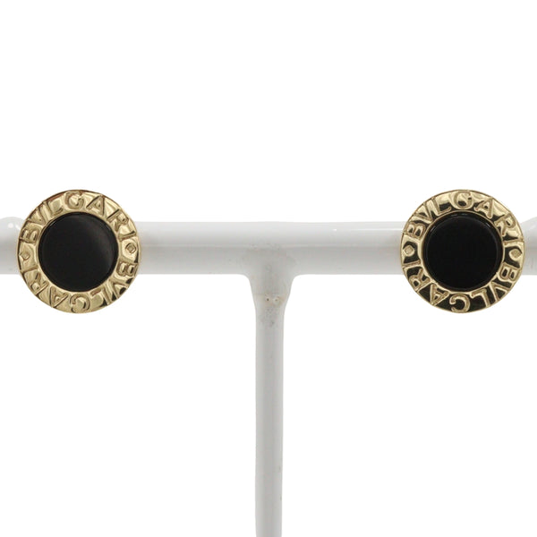 [Bvlgari] bulgari 
 Boucles d'oreilles Bulgari Brugali 
 K18 Yellow Gold X Onyx environ 6,1 g Bvlgari bvlgari dames un rang