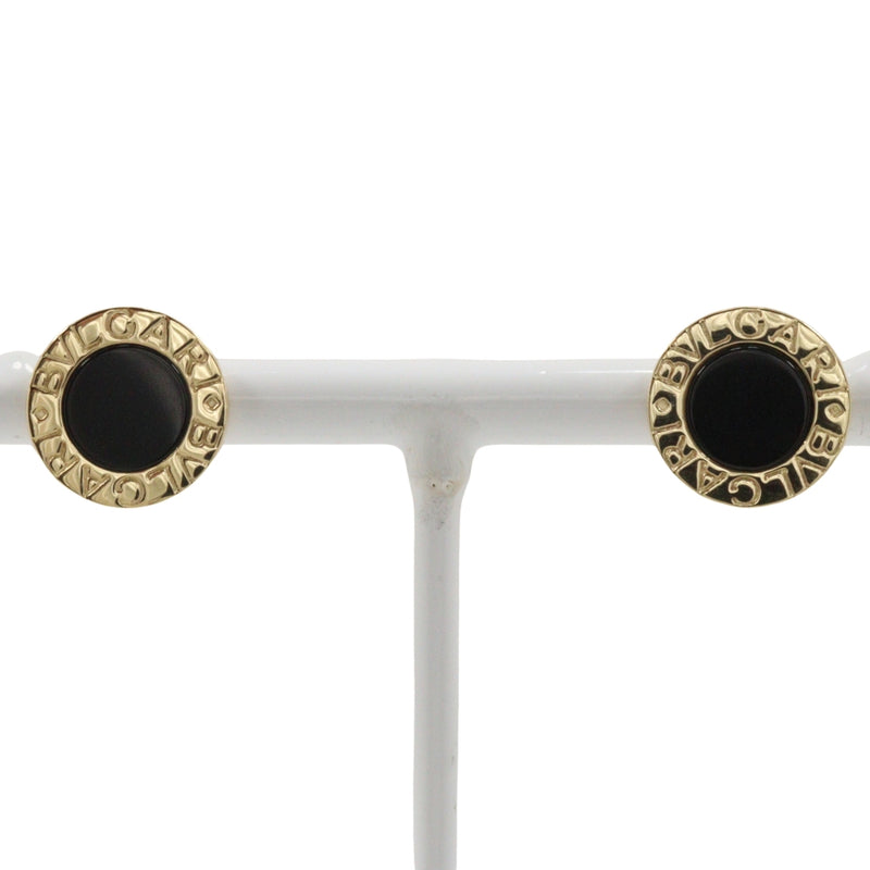 [Bvlgari] bulgari 
 Boucles d'oreilles Bulgari Brugali 
 K18 Yellow Gold X Onyx environ 6,1 g Bvlgari bvlgari dames un rang