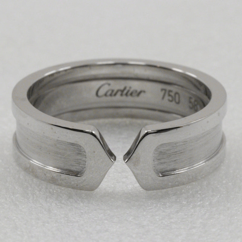 【CARTIER】カルティエ
 C2 18号 リング・指輪
 2C K18ホワイトゴールド 約8.8g C2 ユニセックスAランク