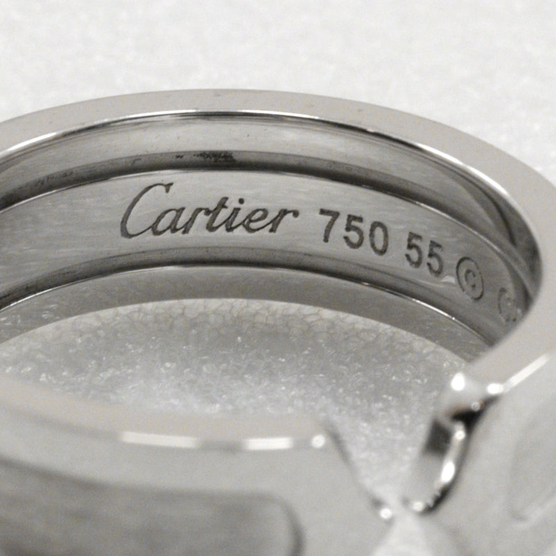 【CARTIER】カルティエ
 C2 15号 リング・指輪
 2C K18ホワイトゴールド 約8.4g C2 ユニセックスA-ランク