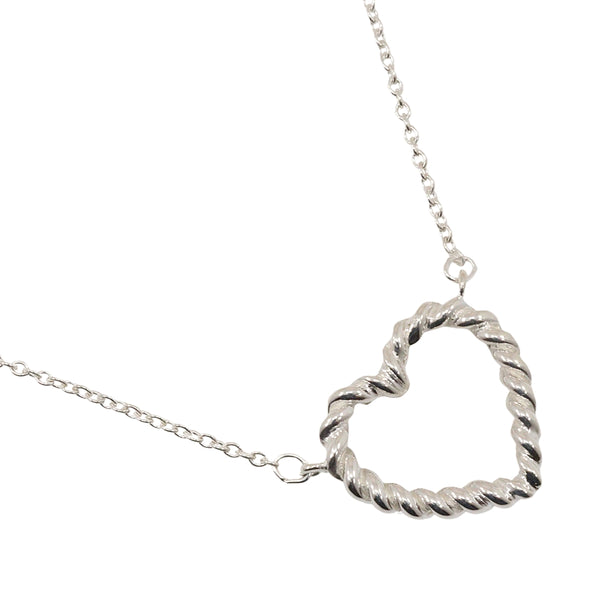 【TIFFANY&Co.】ティファニー
 ツイストハート ネックレス
 シルバー925 約5.5g Twist heart レディースA-ランク