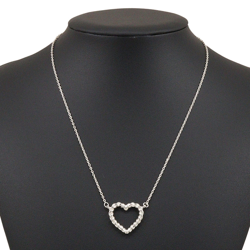 【TIFFANY&Co.】ティファニー
 ツイストハート ネックレス
 シルバー925 約5.5g Twist heart レディースA-ランク