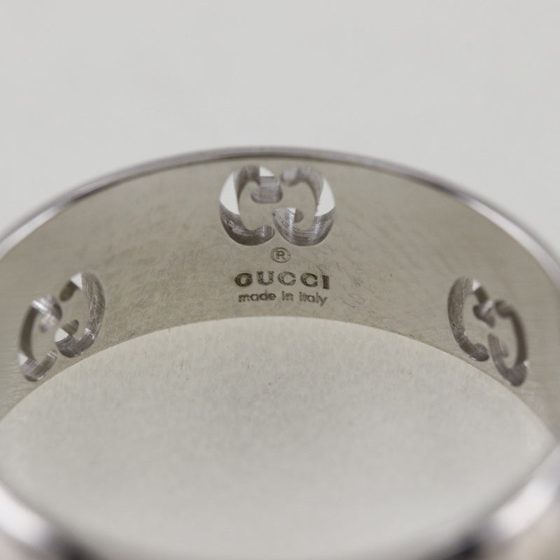 [Gucci] Gucci 
 Icône 11.5 Anneau / anneau 
 K18 White Gold Environ 4,5 g Icon Ladies A-Rank