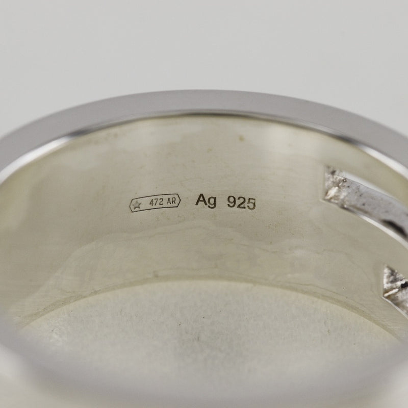 [GUCCI] Gucci 
 Branded G 15.5 Ring
 Silver 925 about 8.1g Branded G Unisex