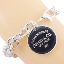 【TIFFANY&Co.】ティファニー
 リターントゥティファニー ブレスレット
 オーバルタグ シルバー925 約35.7g Return to TIFFANY & Co. レディースA-ランク