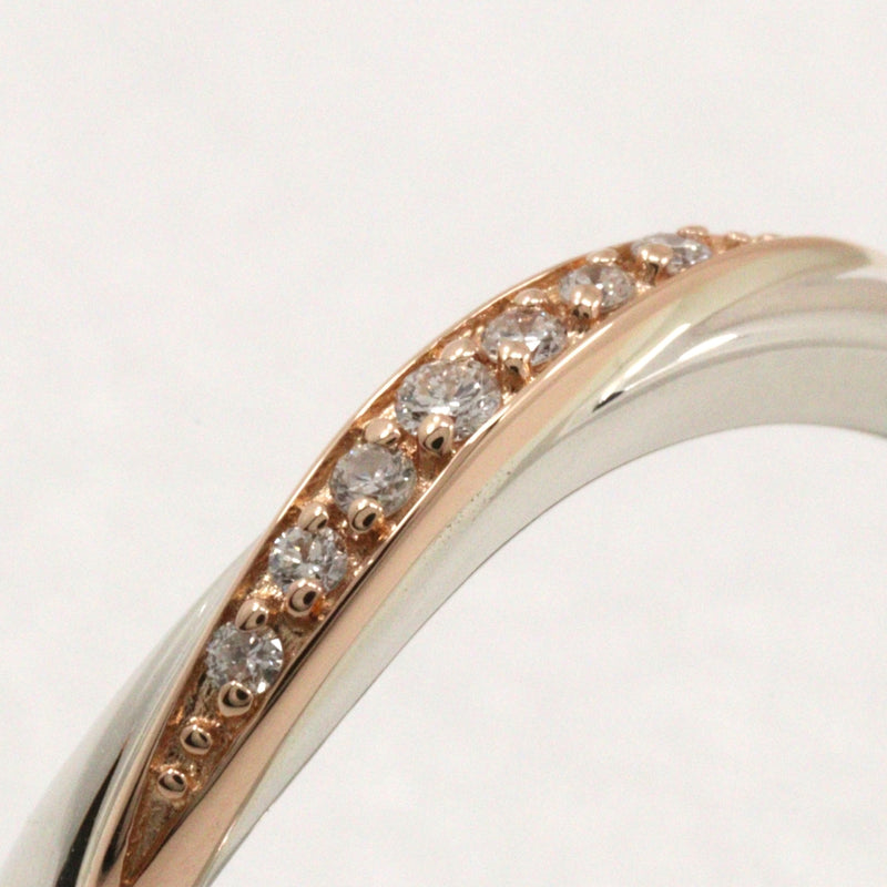 [4 ℃] yondusi 크기 8 링 실버 x K10 핑크 골드 약. 2.1g 여성 A 순위