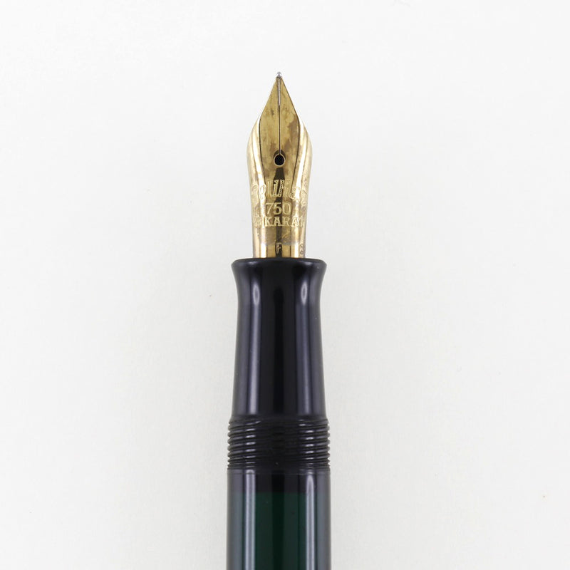 [Perikan] Pelican 
 Reprint 1935 Green Fountain Pen 
 Pen tip 18K (750) Limited Edition 1739/4000 Resin STANDARD1935 GREEN _A- Rank