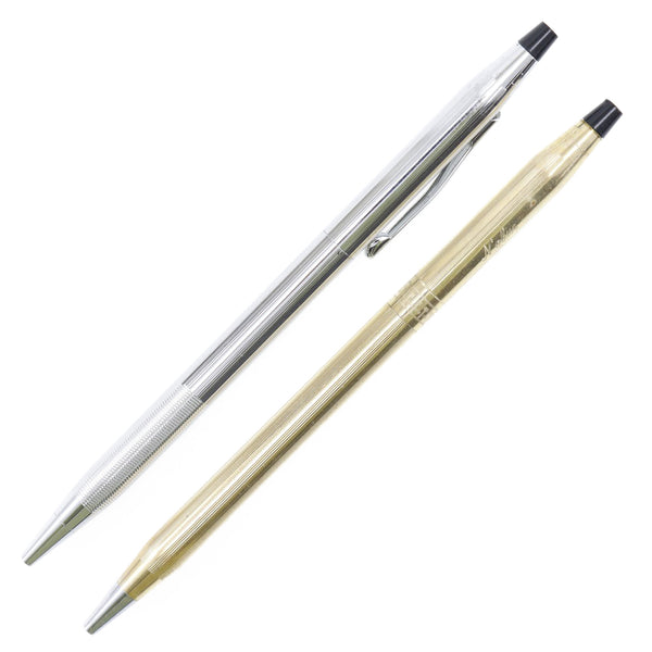 [Cross] Cross 
 Century ballpoint pen 
 1/20 10kt Gold Filled & Stainless Steel Set a set of 2 writing tools stationery _