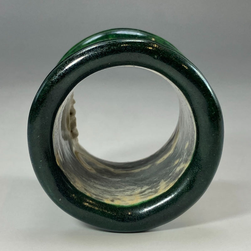 [kyoyaki] Kyo-yaki 9ème génération Ohi Chozaemon-fait vaisselle porte-couvercle en forme de vague