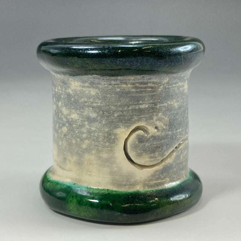 [kyoyaki] Kyo-yaki 9ème génération Ohi Chozaemon-fait vaisselle porte-couvercle en forme de vague