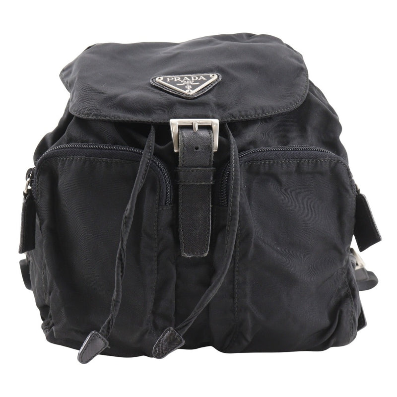 a*♡様 プラダ　リュック　美品　ブラック PRADA プラダ ロゴ ナイロン バックパック リュック ブラック 黒