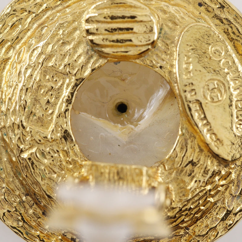 [CHANEL] Pendientes redondos con logo de Chanel