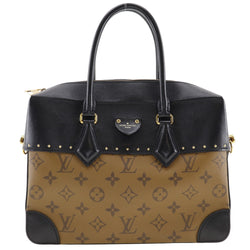 [루이비통]LOUIS VUITTON Citimal Handbag M43595 × Monogram 리버스 블랙/차 BA0158 조각 핸드 스코프 A5 더블 패스너 Citymar Ladies A-Rank