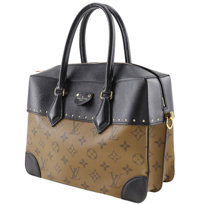 [루이비통]LOUIS VUITTON Citimal Handbag M43595 × Monogram 리버스 블랙/차 BA0158 조각 핸드 스코프 A5 더블 패스너 Citymar Ladies A-Rank