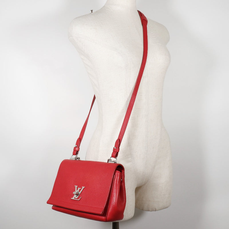 [Louis Vuitton]LOUIS VUITTON Rock Me BB Shoulder Bag 2way M51202 Becerro Ruby Red Du0197 Grabado a mano 2 videos Lock Rock Me Bb Ladies A-Rank