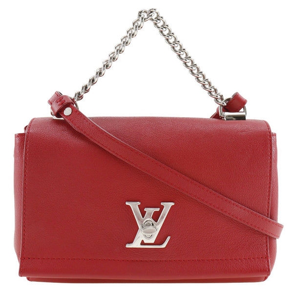 [Louis Vuitton]LOUIS VUITTON
 Rock Me BB Shoulder Bag
 2way M51202 Calfskin Ruby red du0197 engraved diagonal hanging handbag 2way turn lock ROCK me BB Ladies A-Rank