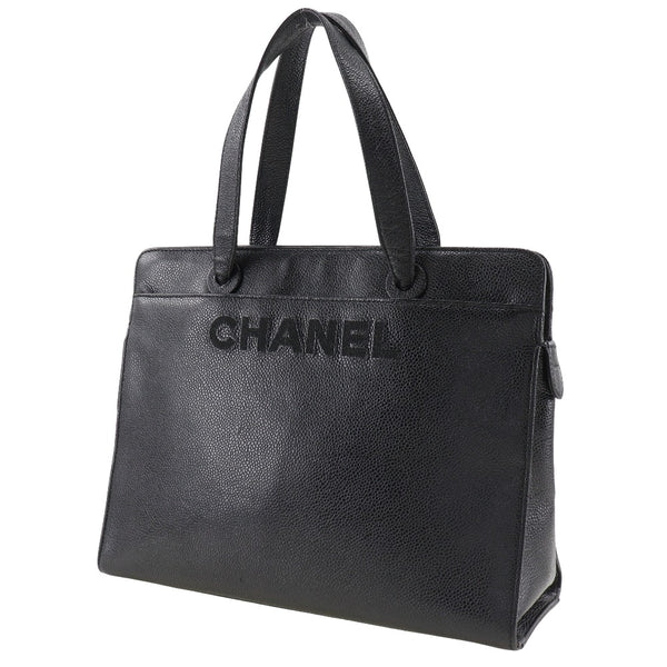 [Chanel] Chanel 
 Sac à main du logo 
 Caviar Skin Black Handsage A5 Finner Logo Logo A-Rank A-Rank