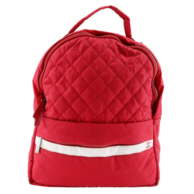 [Chanel] Chanel COCO Mark Backpack・ Daypack Matelasse Bolso de hombro rojo de nylon 2 videas damas de coco damas de coco