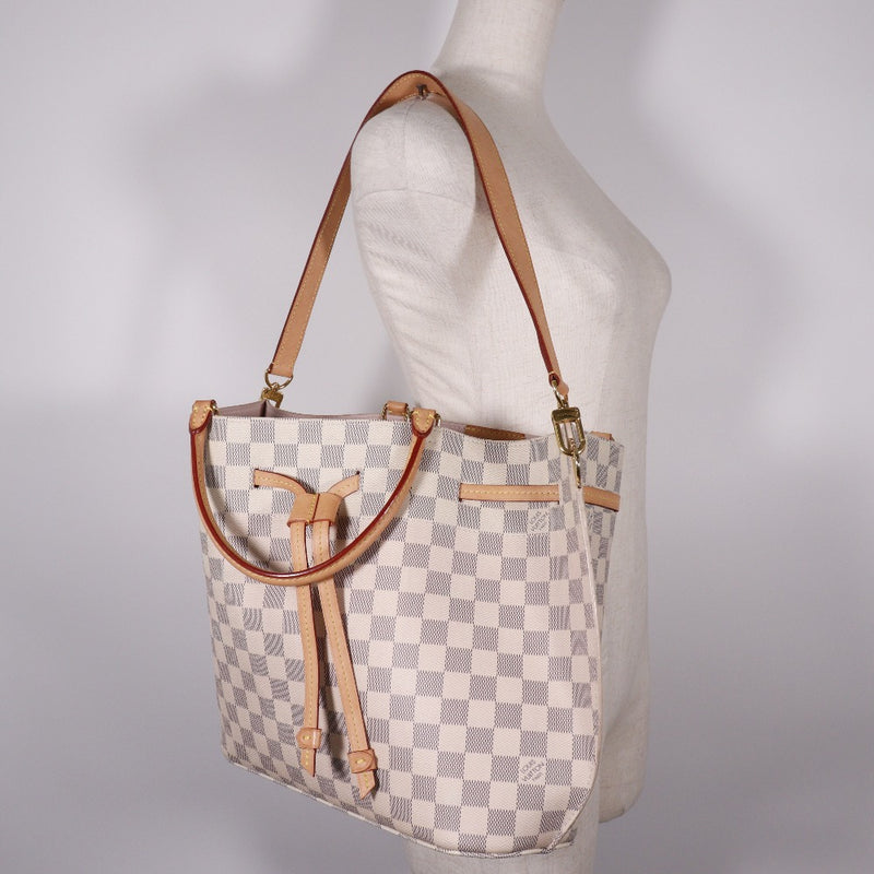 [Louis Vuitton] Louis Vuitton Giroratta Handbag 2way épaule N41579 Damier Eulu Canvas Rose Ballerine White GI1178 Handscape Handscape