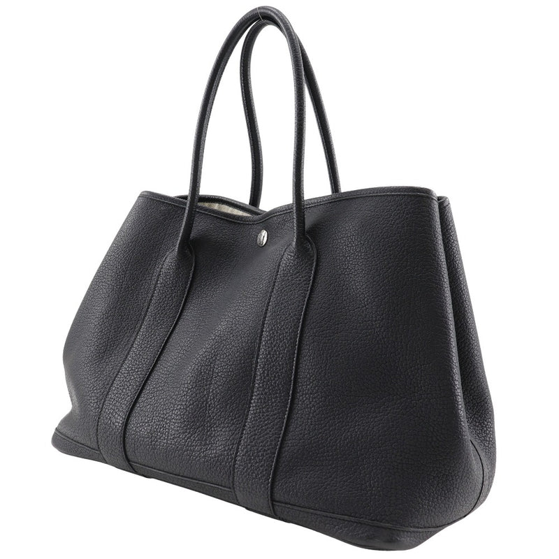 [Hermes] Hermes Garden Party PM Bag Negonda Black □ P grabado de mano de mano A4 Botón Snap Botón PM Damas A-Rank