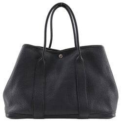 [Hermes] Hermes Garden Party PM Bag Negonda Black □ P grabado de mano de mano A4 Botón Snap Botón PM Damas A-Rank