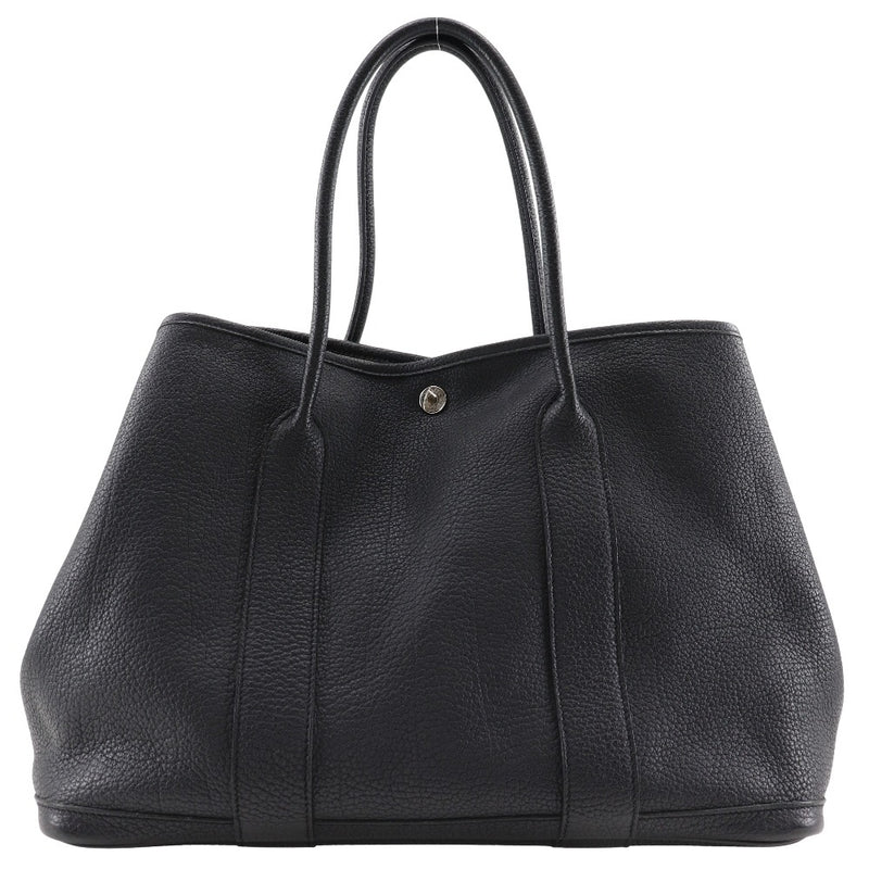 [Hermes] Hermes Garden Party PM Bag Negonda Black □ P grabado de mano de mano A4 Botón Snap Botón PM Damas A-Rank