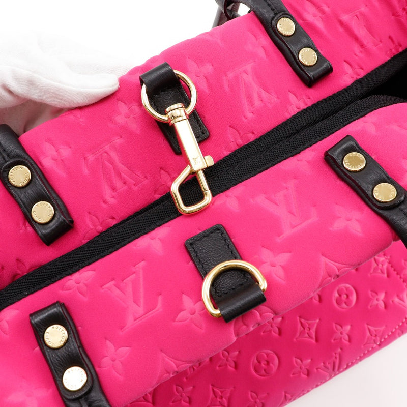 [路易威登]LOUIS VUITTON 水肺MM手提袋2009邮轮M92802×微纤维Fusha Pink RC4058雕刻的肩部手提包A4开放性水口MM女士