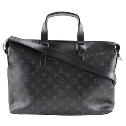 [Louis Vuitton]LOUIS VUITTON Explorer Business Bag 2way M40566 × Monograma Eclipse lienzo negro diagonal cuadrado a mano 2way a4 doble sujetador Explorer hombres