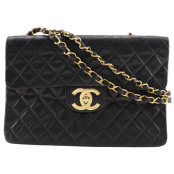 [CHANEL] Chanel 
 ChainShoulder Shoulder Bag
 BigMatelasse doubleChain Ramskin Black Diagonal Shoulder Turn Lock CHAINSHOULDER Ladies A+Rank