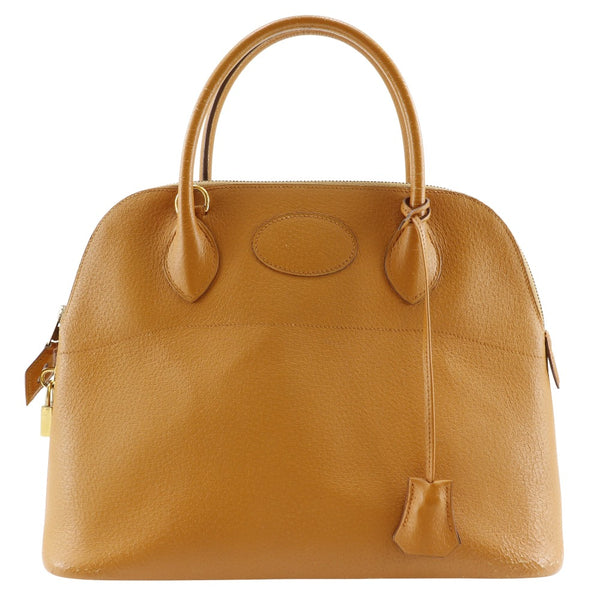 [HERMES] Hermes 
 Boled 31 handbag 
 Calfskin Camel/GoldHardware 〇X engraved handbag A5 Fastener BOLIDE31 Ladies