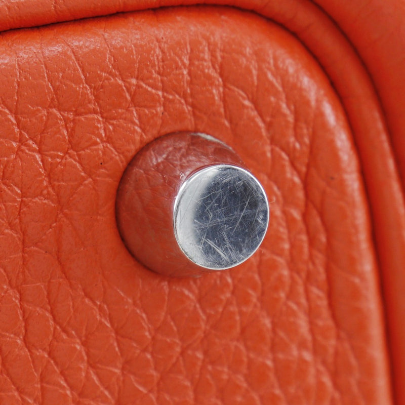 [HERMES] Hermes PicotinRock PM handbag Taurillon Clemence orange/SilverHardware X -engraved handbirth beltHardware Picotin Lockpm Ladies A Rank