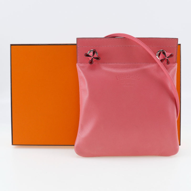 [Hermès] Hermes arine mini sac d'épaule de mollet rose d -gravé ouvert Aline mini dames