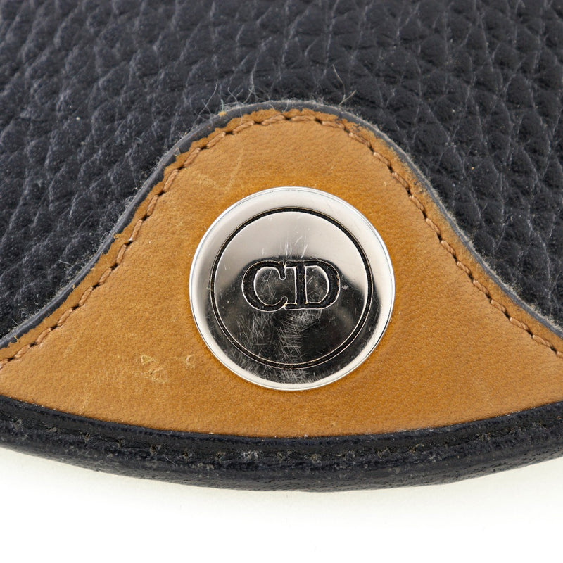 [Dior] Christian Dior CD Logo Bag Vintage Pochette Calf Negro Diagonal Tipo CD Logo Logotipo Damas