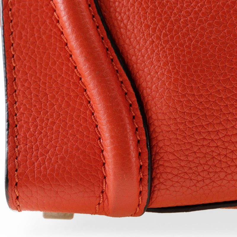 [Celine] Celine Lague Micro Handbag Calf Red Hands a5紧固件行李Micro Ladies A等级