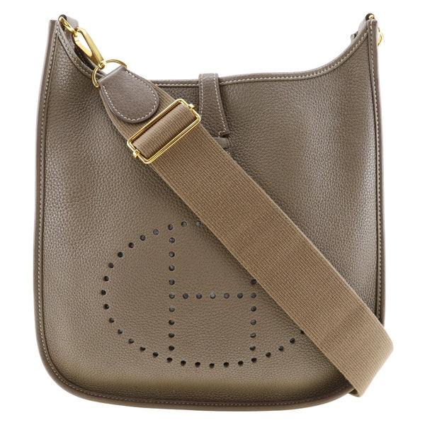 [Hermes] Hermes Evrin 15h Sac d'épaule Toryon Cleanance Eto Pu Gold Bracket D. Button Snap diagonal Evelyn 15h