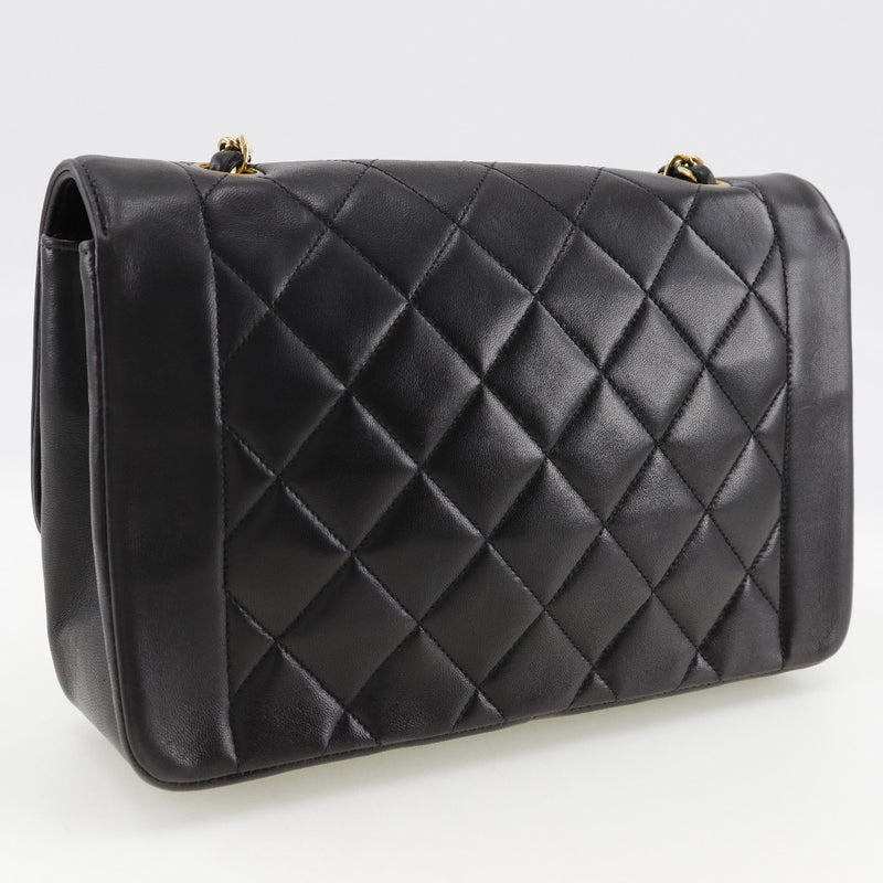 [Chanel] Chanel 
 Sac à bandoulière 
 Diana A01165 Lambe noire en diagonale noire épaule A5 Turn Lock Chainhound Mesdames