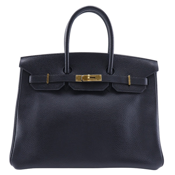 [Hermes] Hermes Birkin 35 핸드백 Aldenne Black/Gold Bracket □ F 조각 핸드 빌 A4 벨트 브래킷 Birkin 35 Ladies A Rank