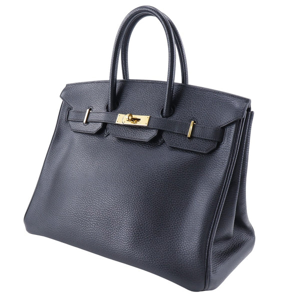 [Hermes] Hermes 
 Bolso Birkin 35 
 Aldenne Black/Gold Soporte □ F Grabado grabado A4 Soporte de cinturón Birkin 35 Damas A Rank