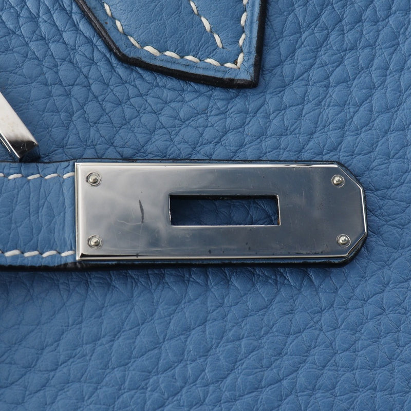 [Hermes] Hermes Birkin 30 Triyoon Triyoon Lemance Blue Zene Silver Sportet □